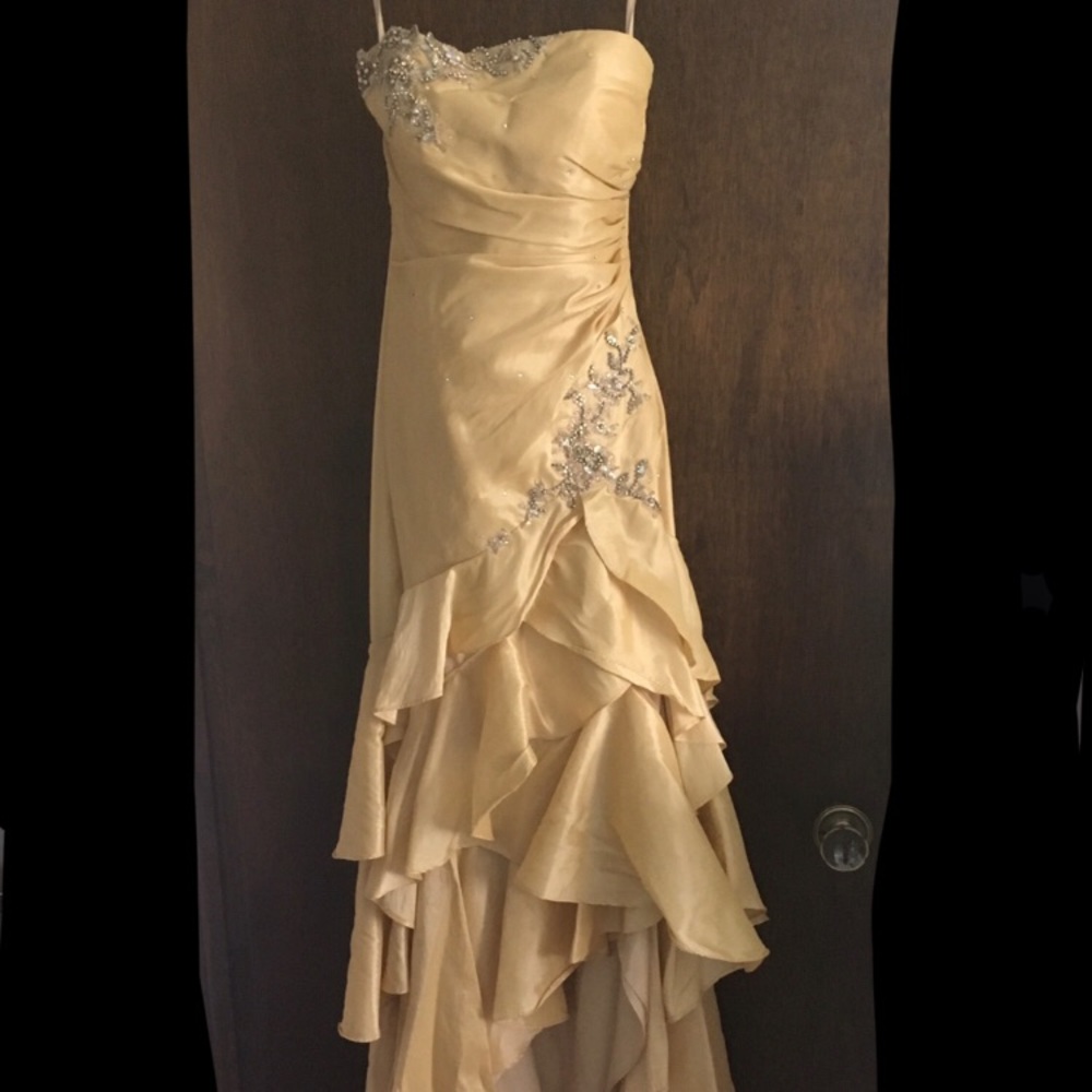 Champagne prom dress